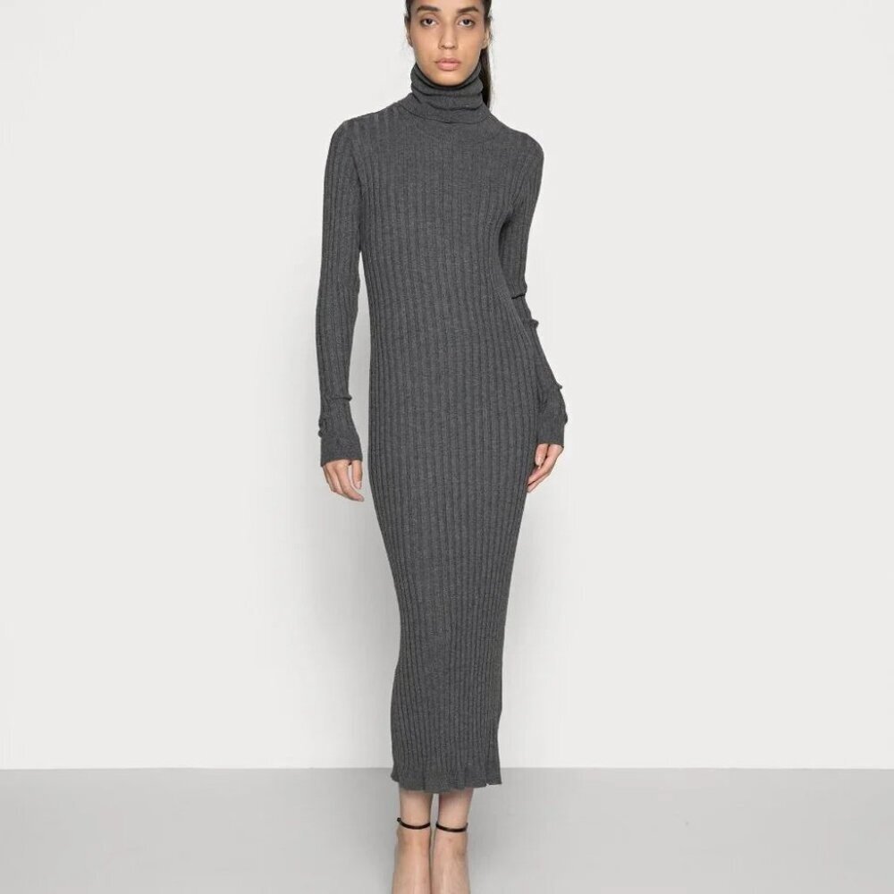 New BIRGITTE HERSKIND Iman Dress - Dark Grey  Size L